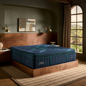 A room setting featuring Stearns and Foster Reserve Medium Pillowtop II Split California King Mattress Set