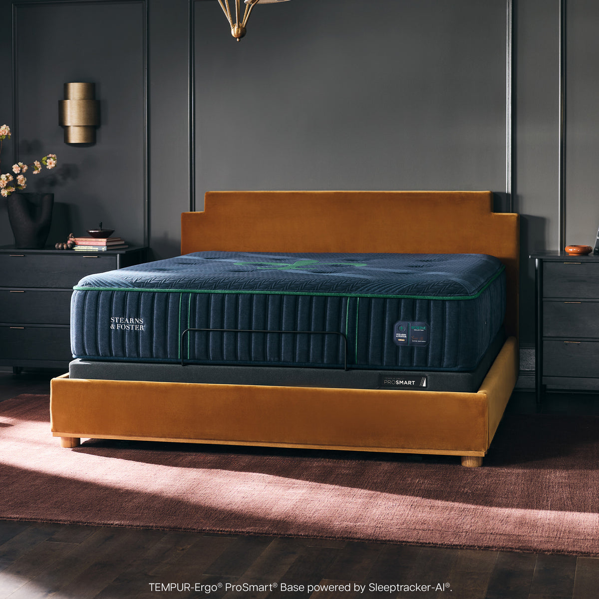 A room setting featuring Stearns and Foster Reserve Medium II King Mattress