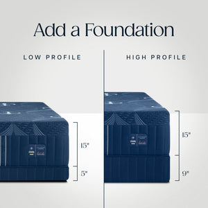 Detail image of Stearns and Foster Lux Estate Firm Hybrid II King Mattress with overlay of product dimensions