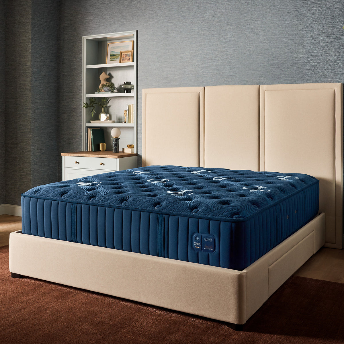 A room setting featuring Stearns and Foster Estate Firm II California King Mattress