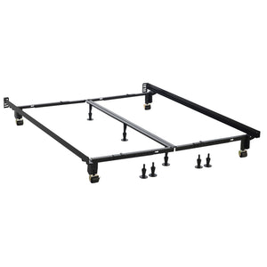 Front right view of HD Instamatic Universal Black Bed Frame