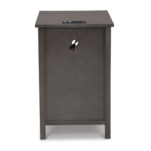 Back view of Treytown Gray Chairside End Table