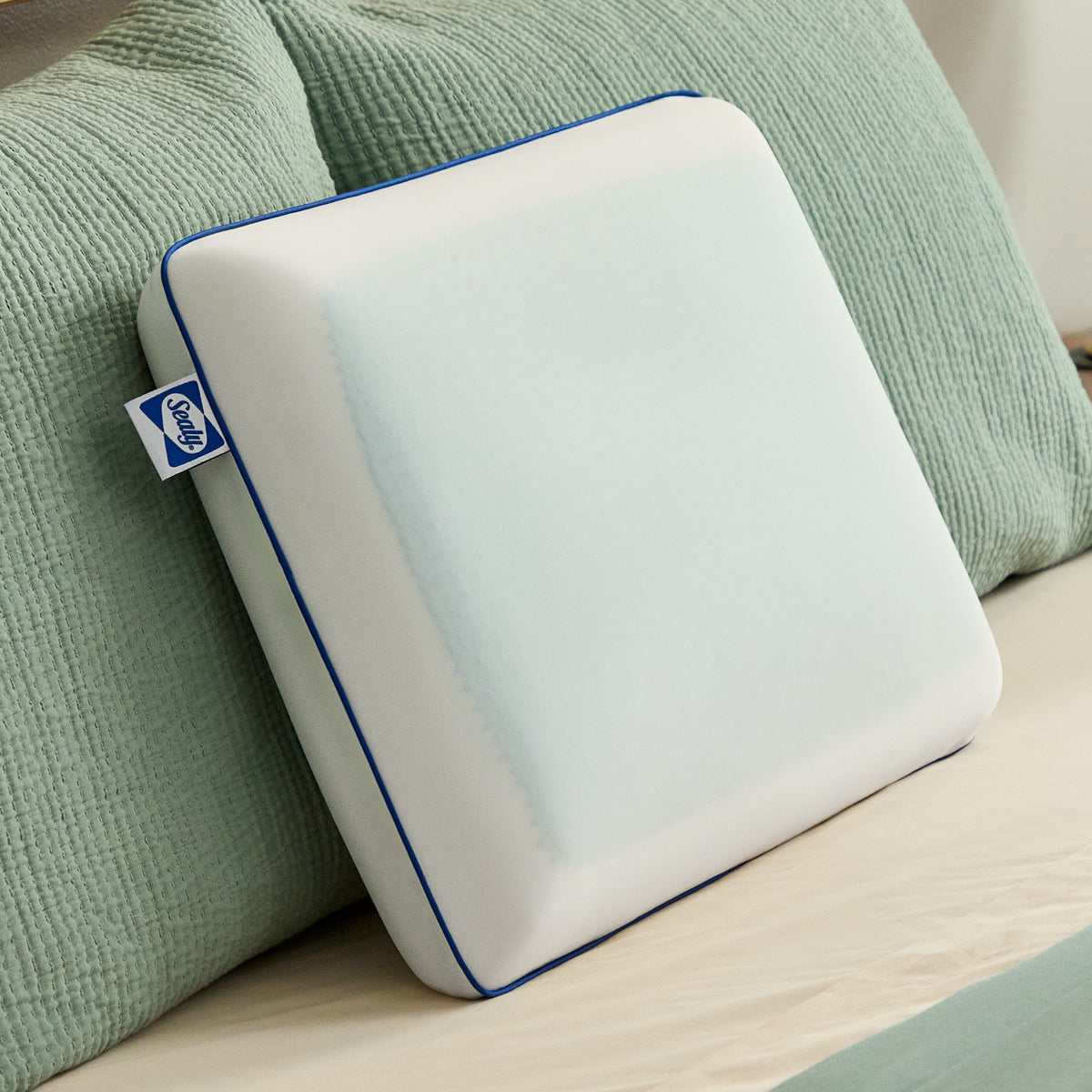 Detail view of Sealy Cool Comfort Enhanced Cooling Memory Foam Queen Pillow