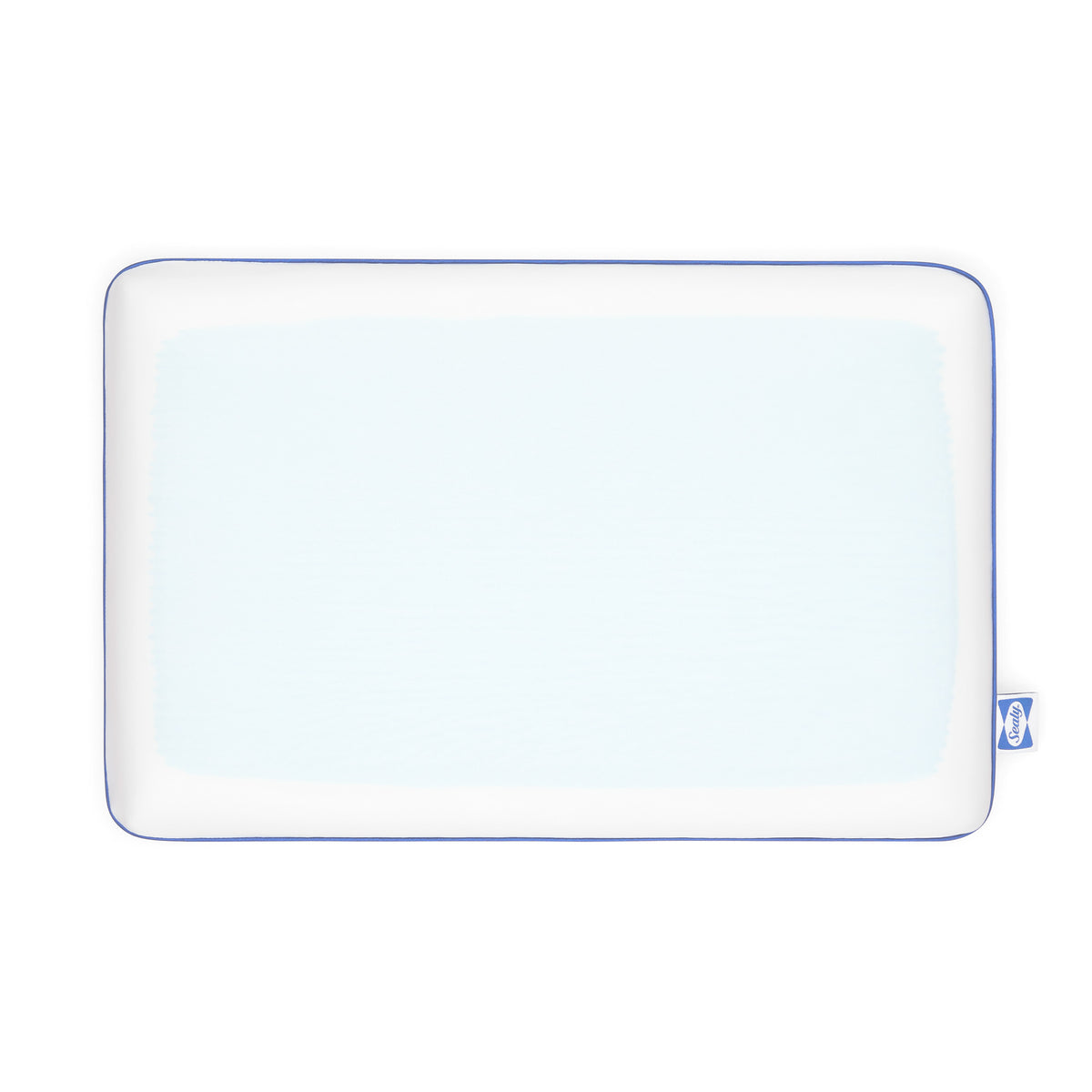 Side view of Sealy Cool Comfort Enhanced Cooling Memory Foam Queen Pillow