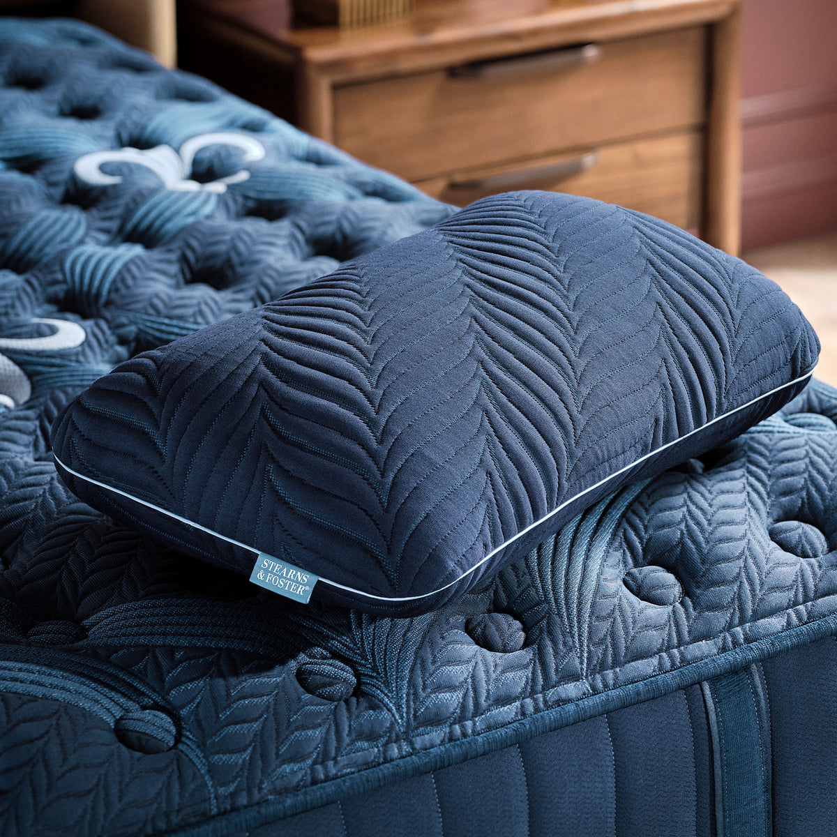 Detail view of Stearns and Foster Estate Queen Pillow