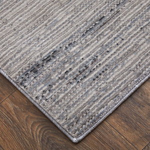 Front right view of 8'x10' Rugs Gray Deja 39PJF Rug