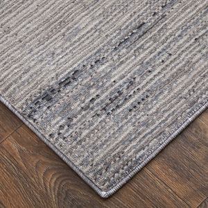 Front right view of 9'x13' Rugs Gray Deja 39PJF Rug