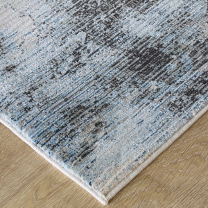 Front right view of Sonora 39U9F Blue 5x8 Rug