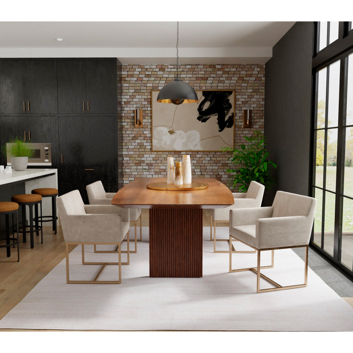 A room setting featuring 9'x13' Rugs Beige Deja 39PJF Rug