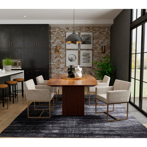 A room setting featuring 9'x13' Rugs Charcoal Deja 39PJF Rug