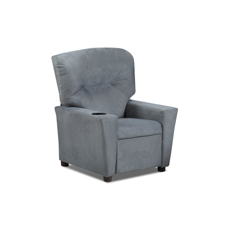 Front right view of Little Lounger Gray Recliner
