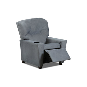 Detail view of Little Lounger Gray Recliner