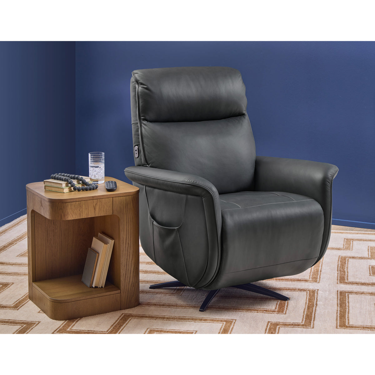 A room setting featuring Harbor Haven Power Swivel Recliner