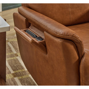 Detail view of Cove Autumn Power Swivel Recliner