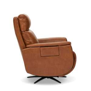 Side view of Cove Autumn Power Swivel Recliner