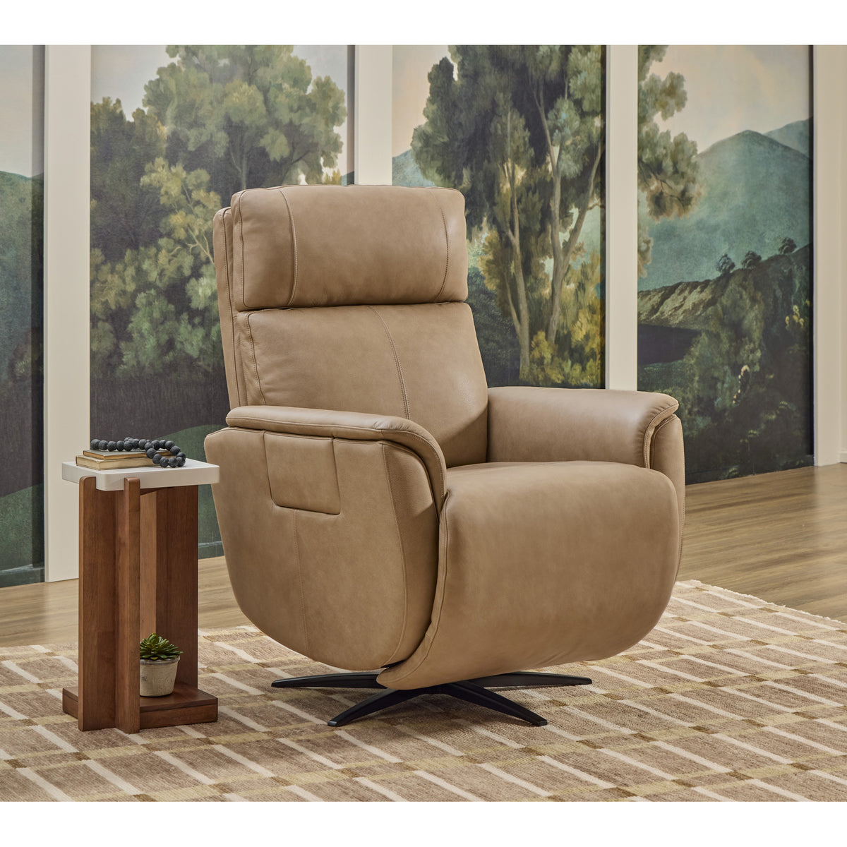 A room setting featuring Dune Cove Power Swivel Recliner