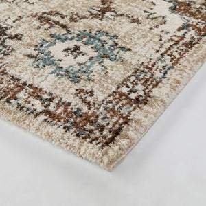 Front right view of Annan Cream 8x10 Rug