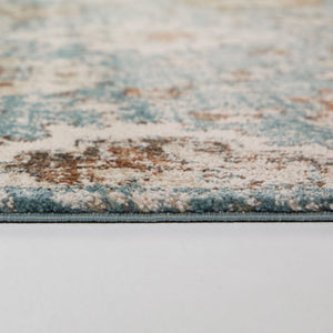 Detail view of Annan Blue 5x8 Rug