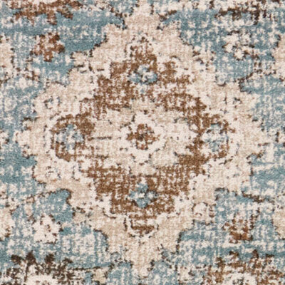 Swatch for the Annan Blue 8x10 Rug