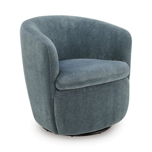 Front right view of Leemont Mist Swivel Chair