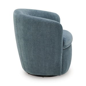 Side view of Leemont Mist Swivel Chair