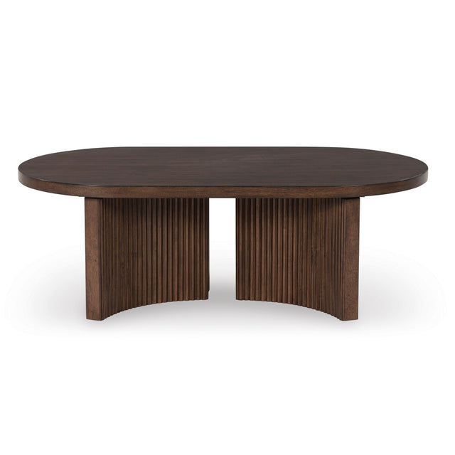 Korestone Brown Oval Coffee Table QK1110228