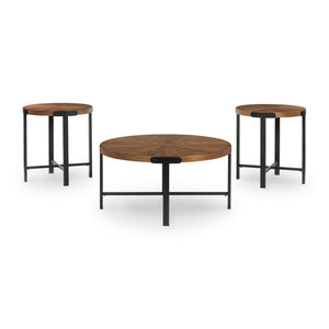 Crosstrail Brown Set of 3 Tables QK1110230