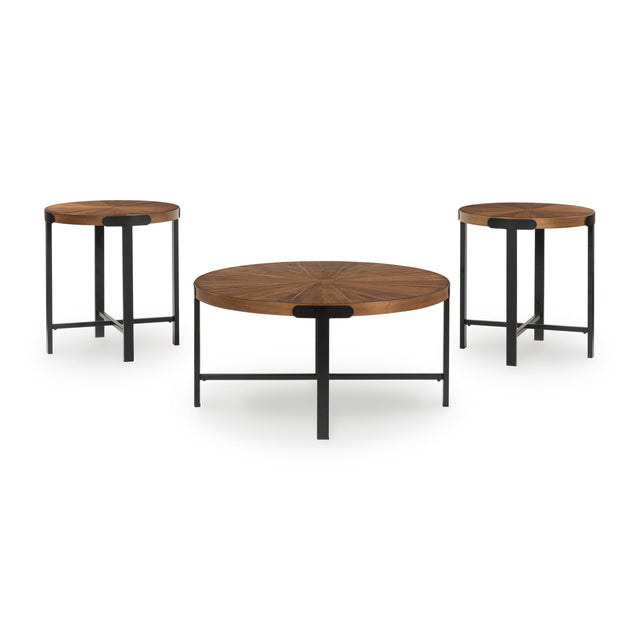 Crosstrail Brown Set of 3 Tables QK1110230