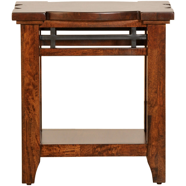 Whistler Retreat Dark Walnut Chairside Table QK987512