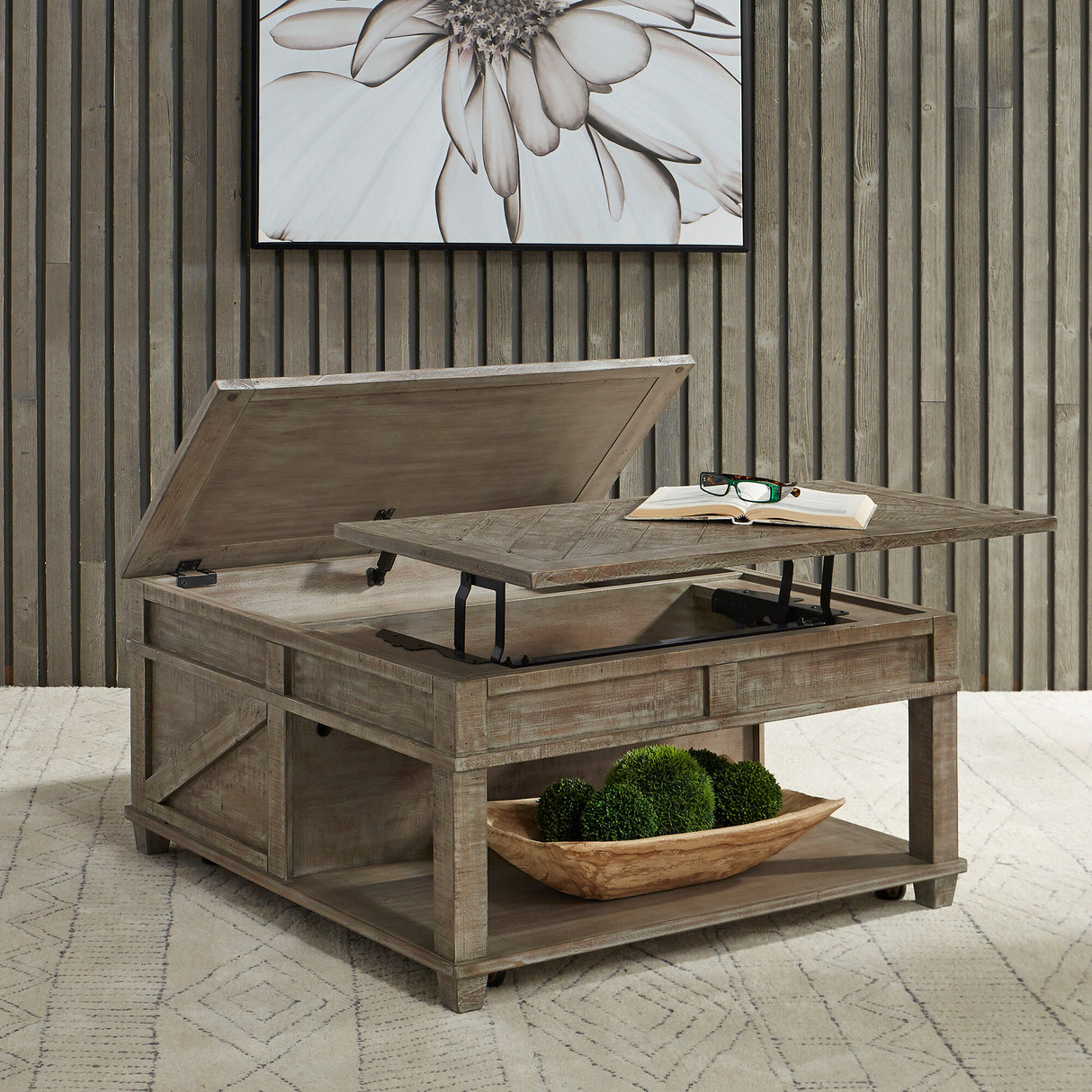 Parkland Falls Square Lift Top Coffee Table - QK1014325_LIBF_LF1_RM