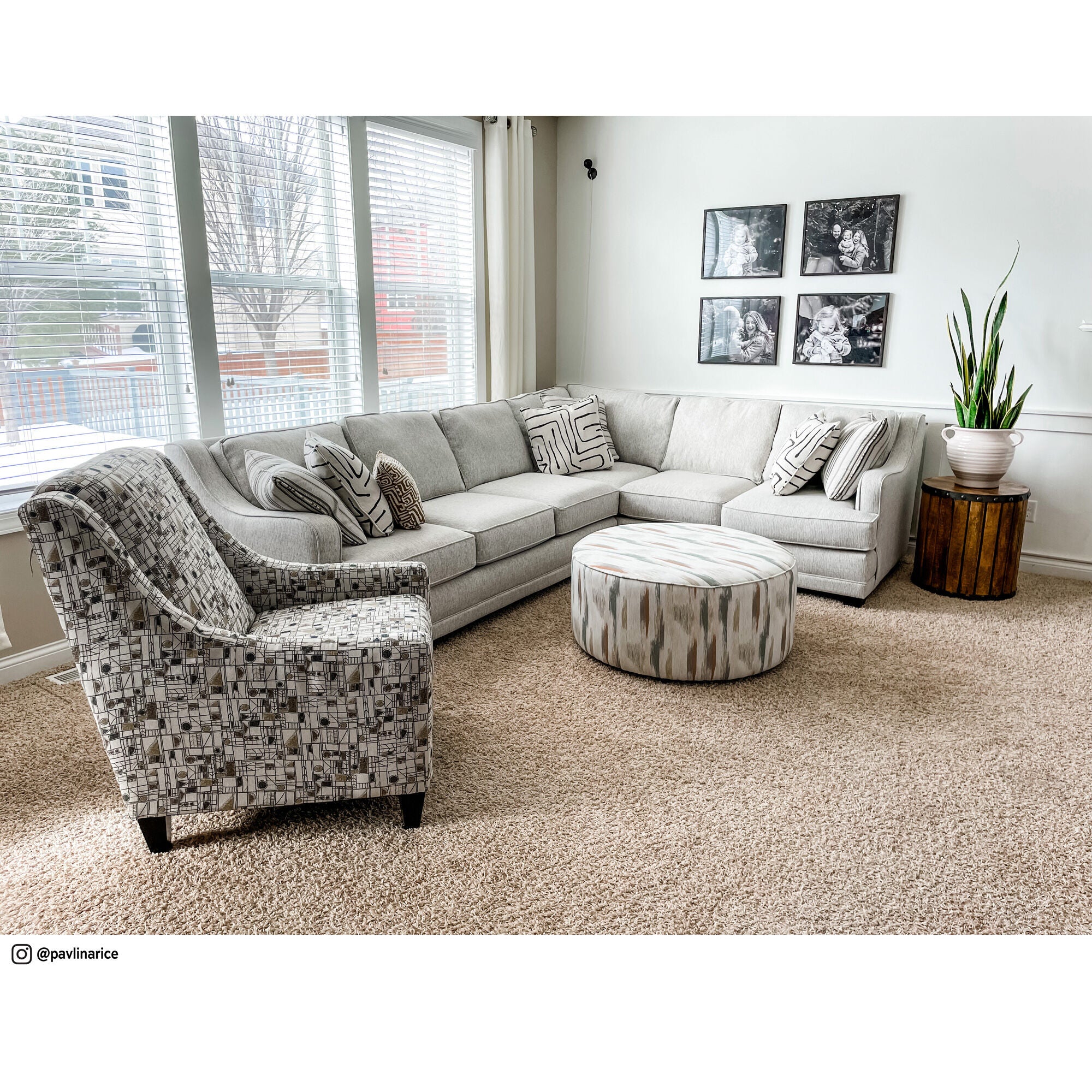Hughes Furniture Whitmore Travertine Accent Chair