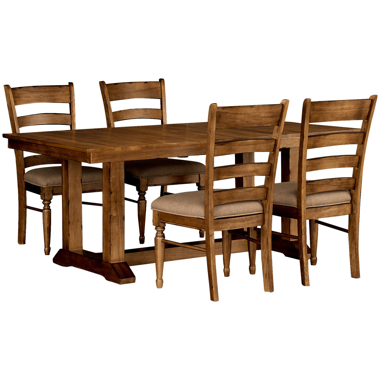 Bennett 5 Piece Upholstered Trestle Dining Set - QK1020698_AAME_PRI_OL