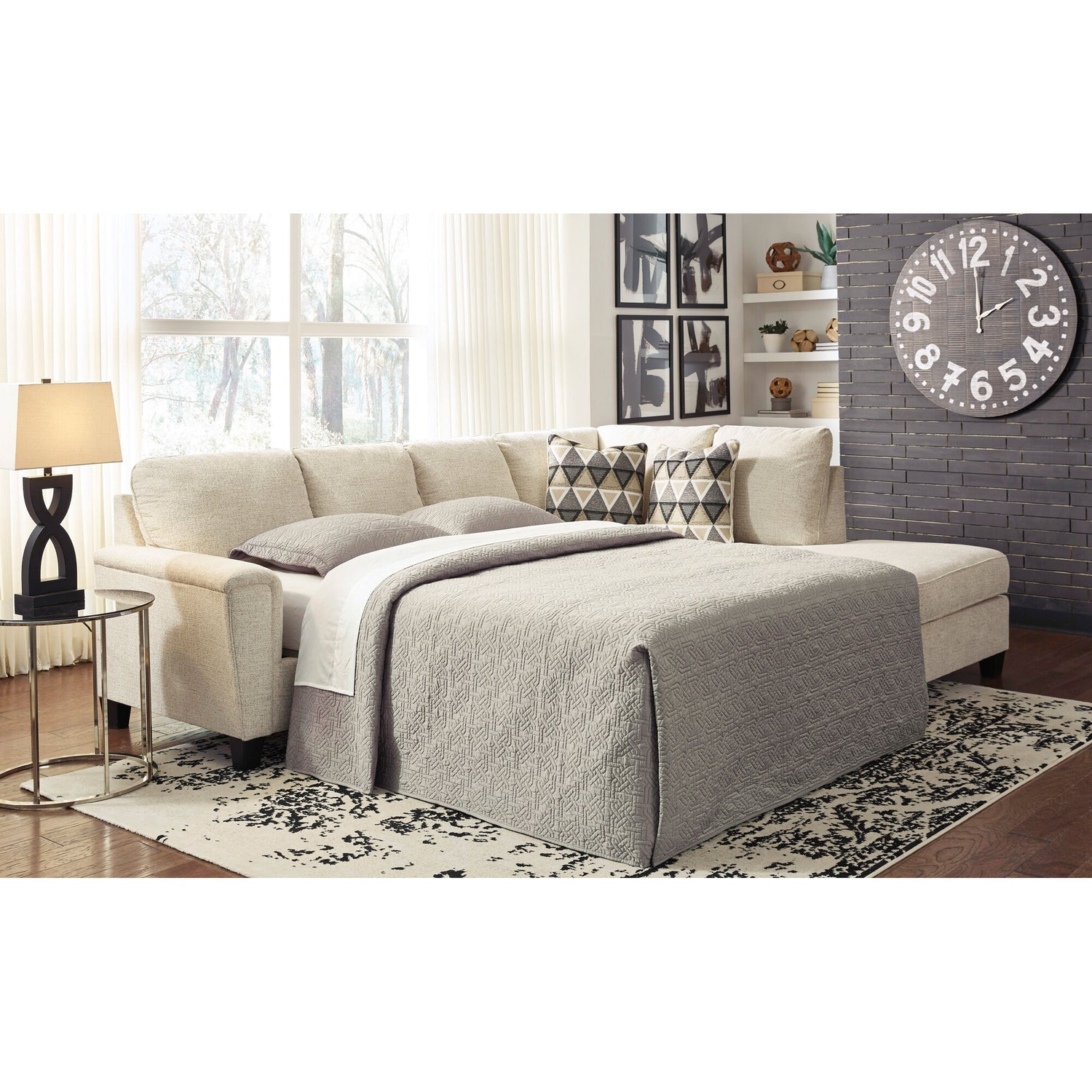 Abinger Natural Right Chaise Sleeper Sectional - QK1025545_ASHL_LF1_RM