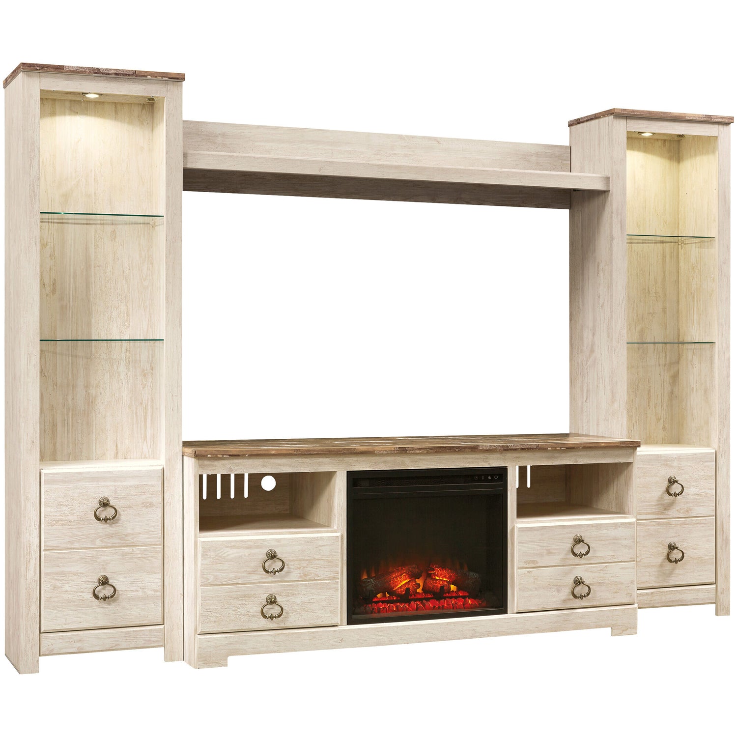 Willowton 4 Piece Infrared Fireplace Entertainment Center - QK1028094_ASHL_PRI_OL