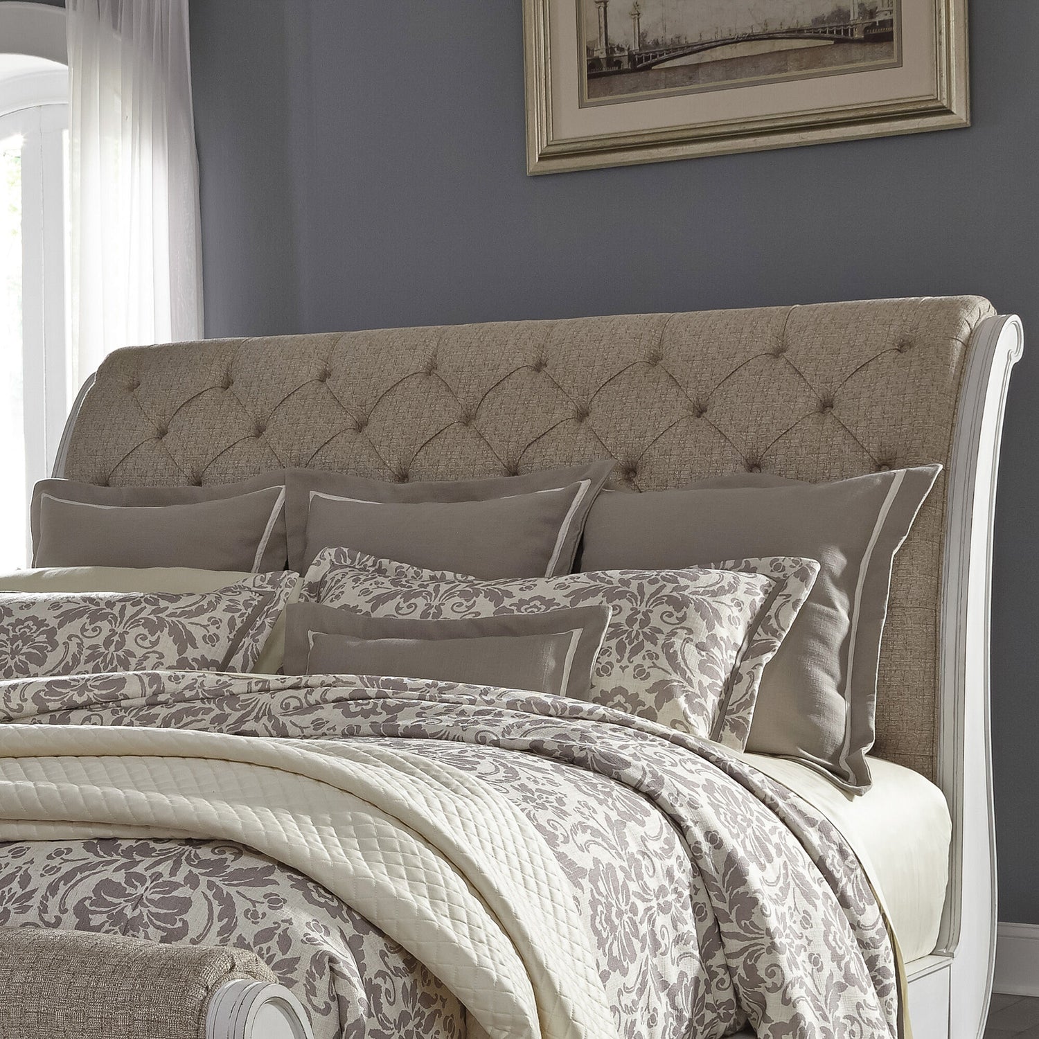 Abbey Park Upholstered Sleigh Headboard - QK1032066_LIBF_LF1_RM