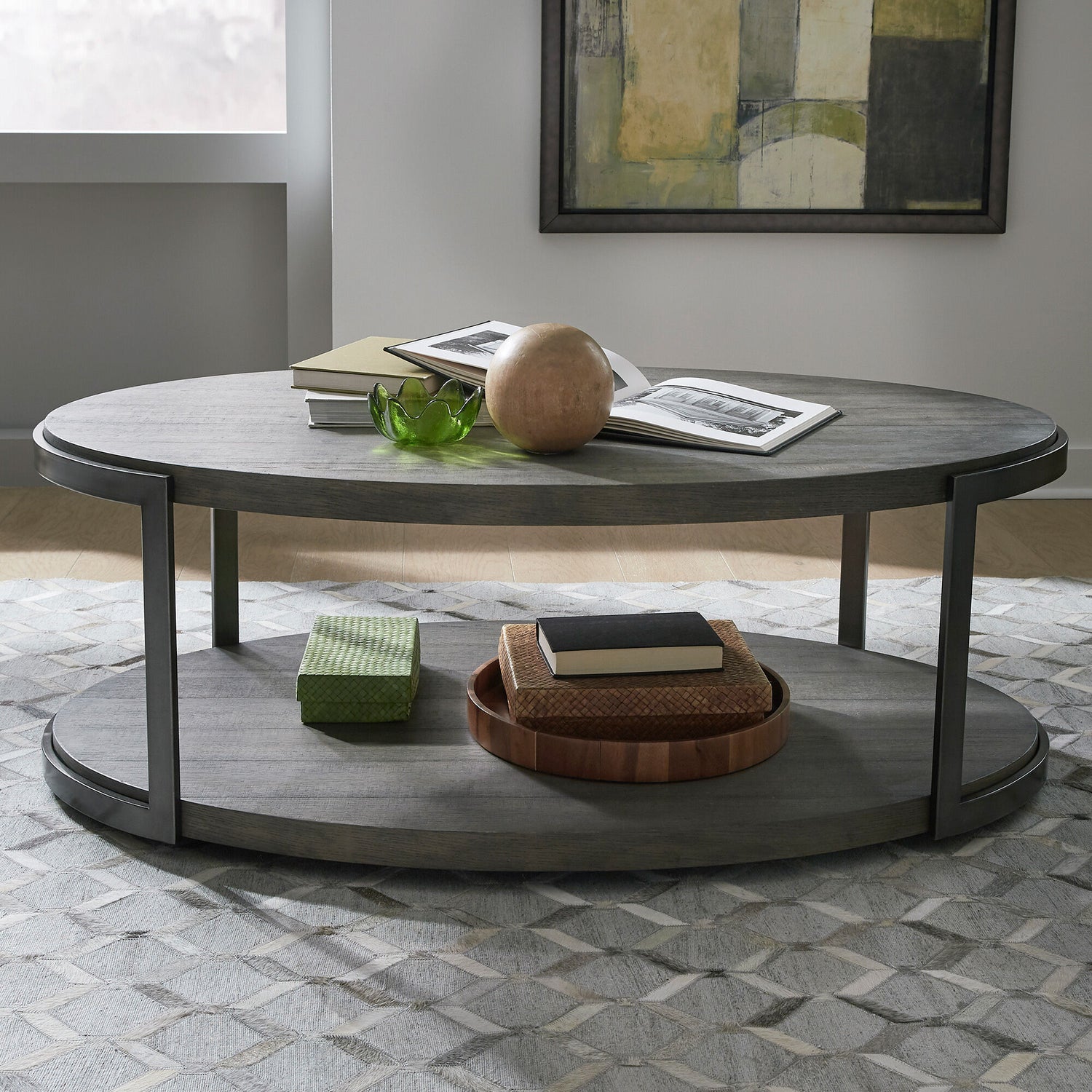 Modern View Oval Coffee Table - QK1032243_LIBF_LF1_RM