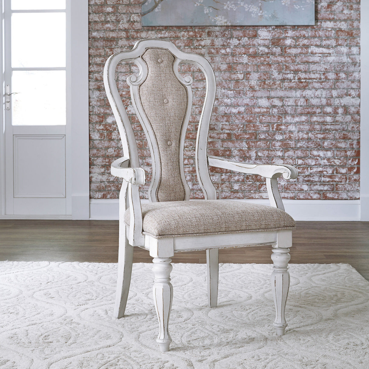 Magnolia Manor Splat Back Upholstered Arm Chair - QK1033260_LIBF_LF1_RM