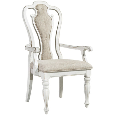 Magnolia Manor Splat Back Upholstered Arm Chair