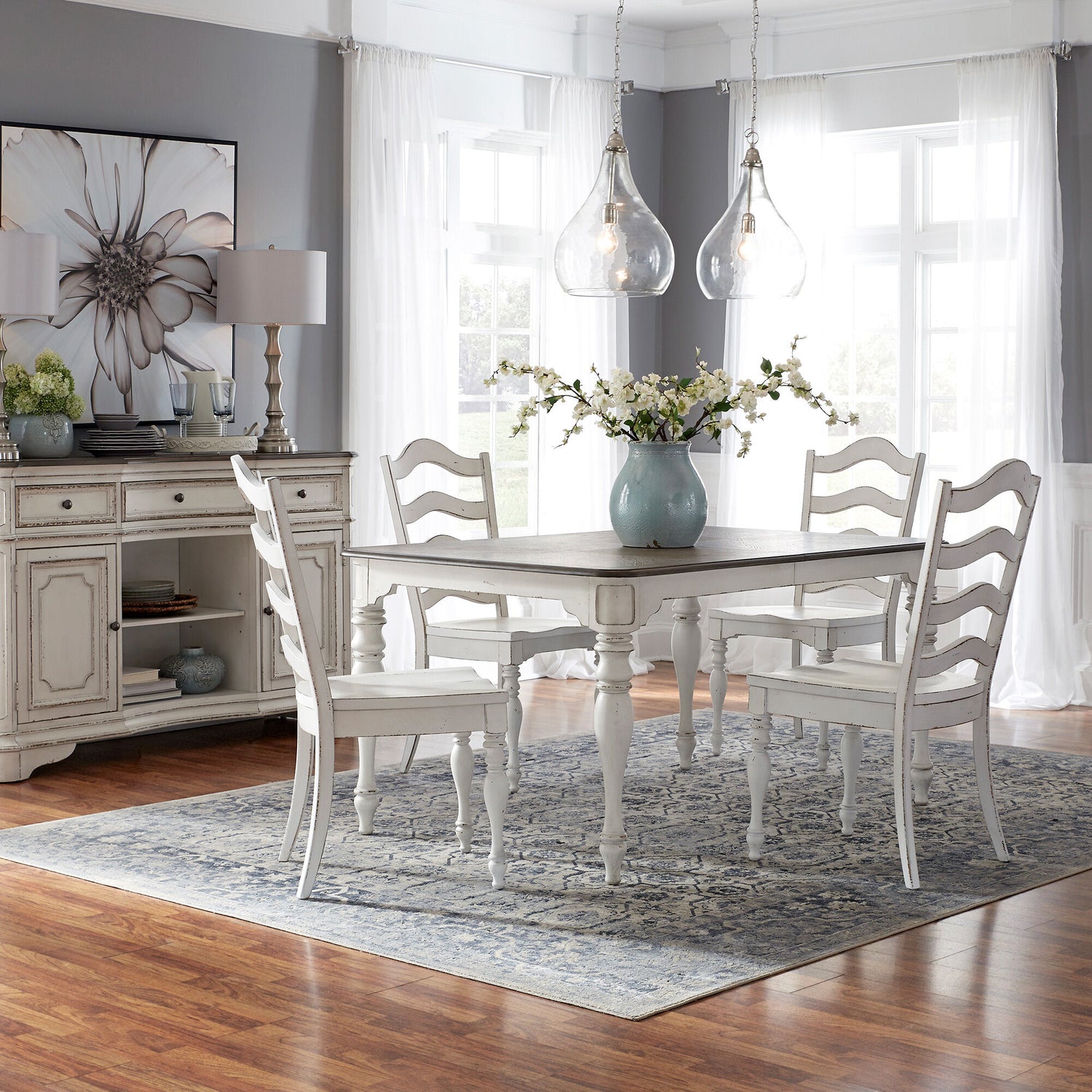 Magnolia Manor 5 Piece Ladder Dining Set - QK1033266_LIBF_LF1_RM