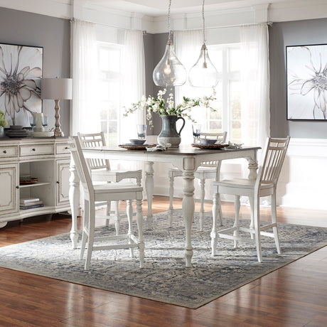 Magnolia Manor 5 Piece Spindle Gathering Dining Set - QK1033271_LIBF_LF1_RM