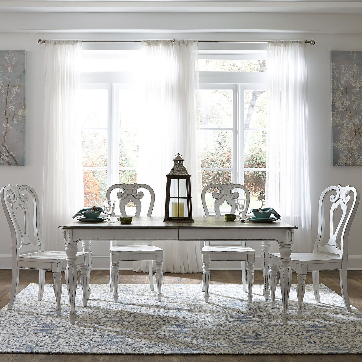 Magnolia Manor 5 Piece Splat Rectangular Table Set - QK1033274_LIBF_LF1_RM