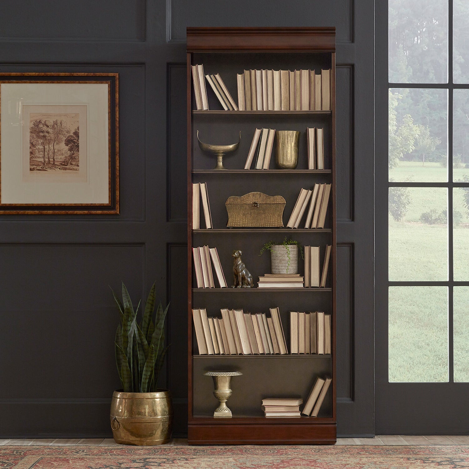 Brayton Manor 84 Inch Bookcase - QK1033349_LIBF_LF1_RM