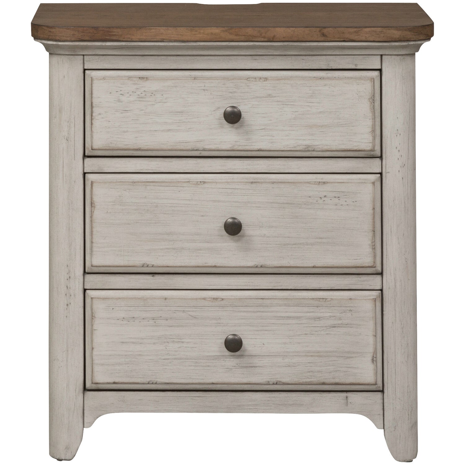 Farmhouse Reimagined 3 Drawer Nightstand - QK1043401_LIBF_PRI_OL