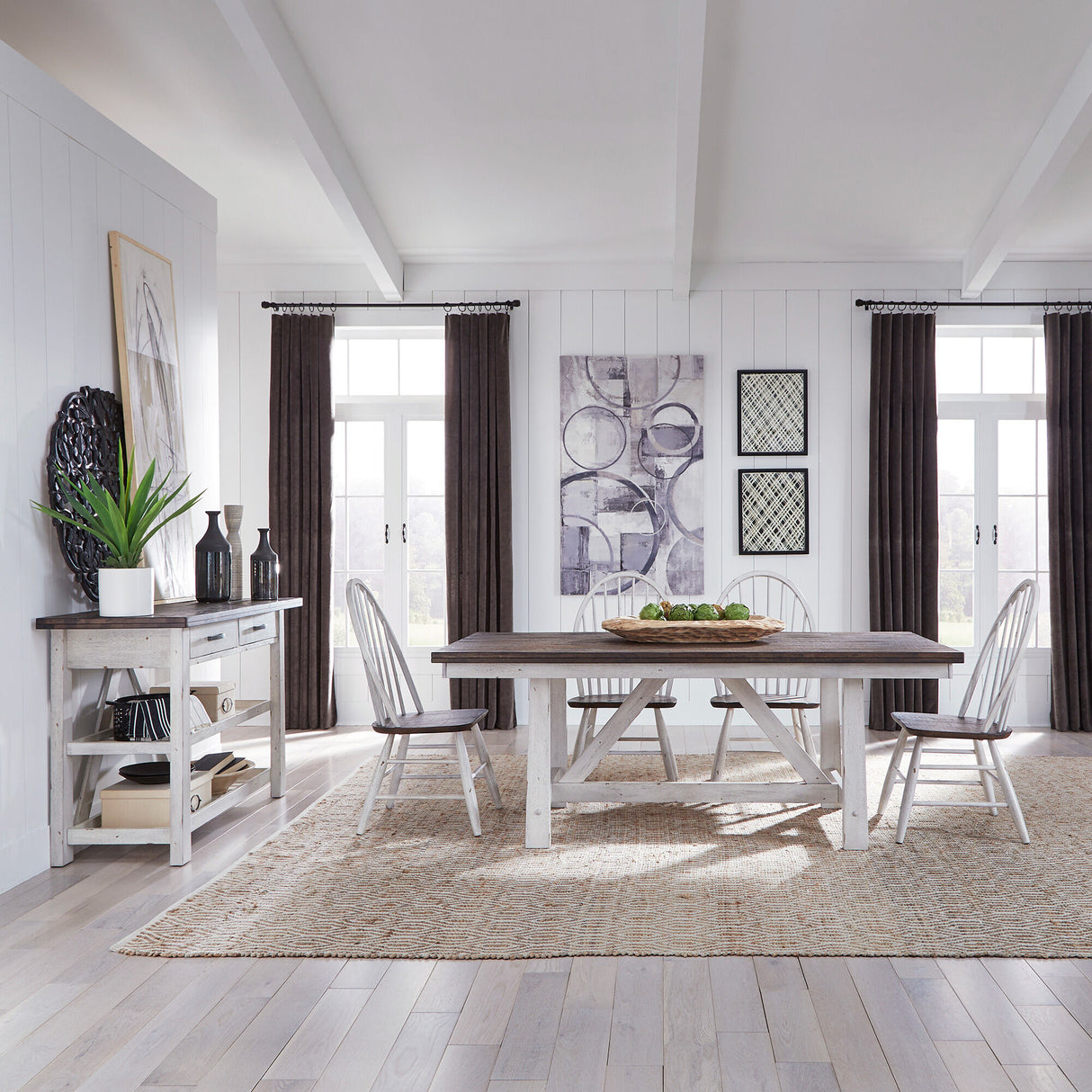 Farmhouse Fixed 5 Piece Dining Set - QK1043911_LIBF_LF1_RM