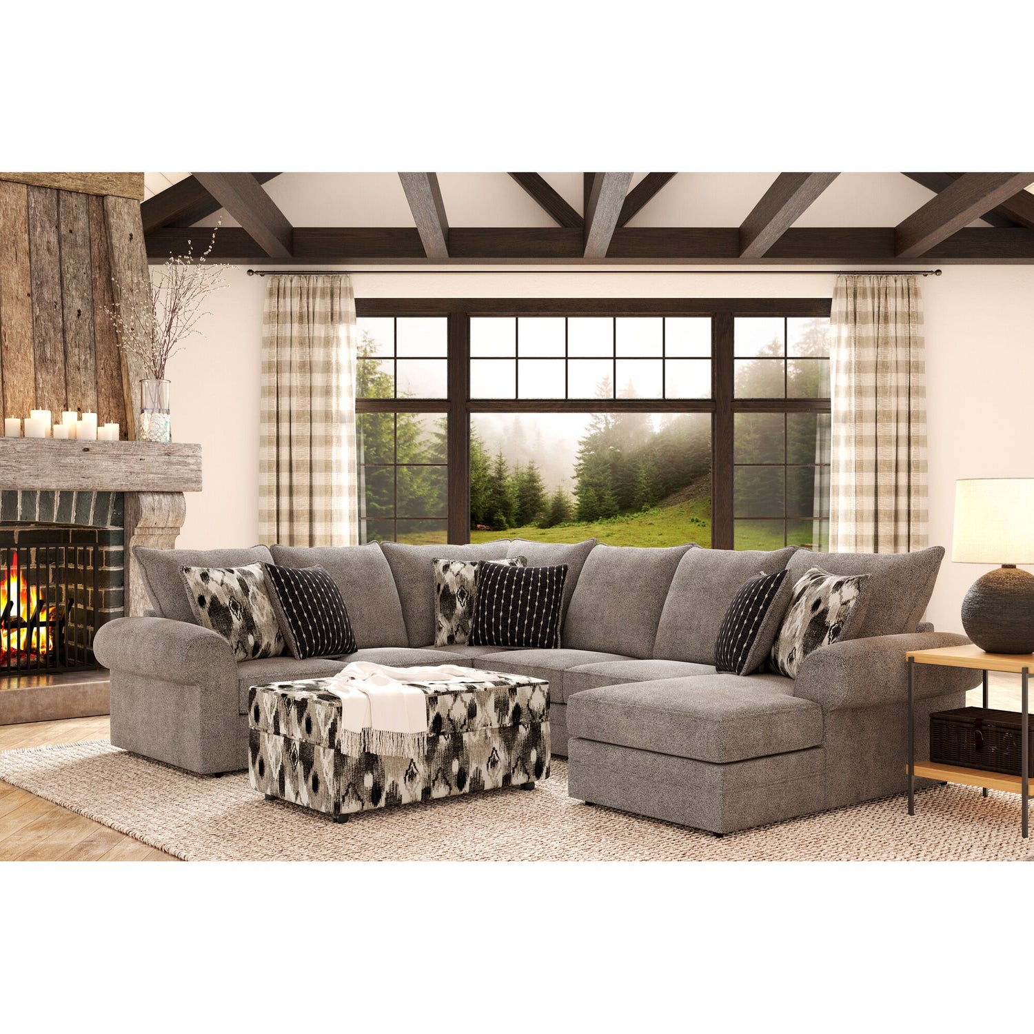 Bridger 3 Piece Right Chaise Sectional - QK1047275_HUGH_LF1_RM