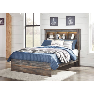 Drystan Bookcase Headboard Bed - QK1052323_ASHL_LF1_RM