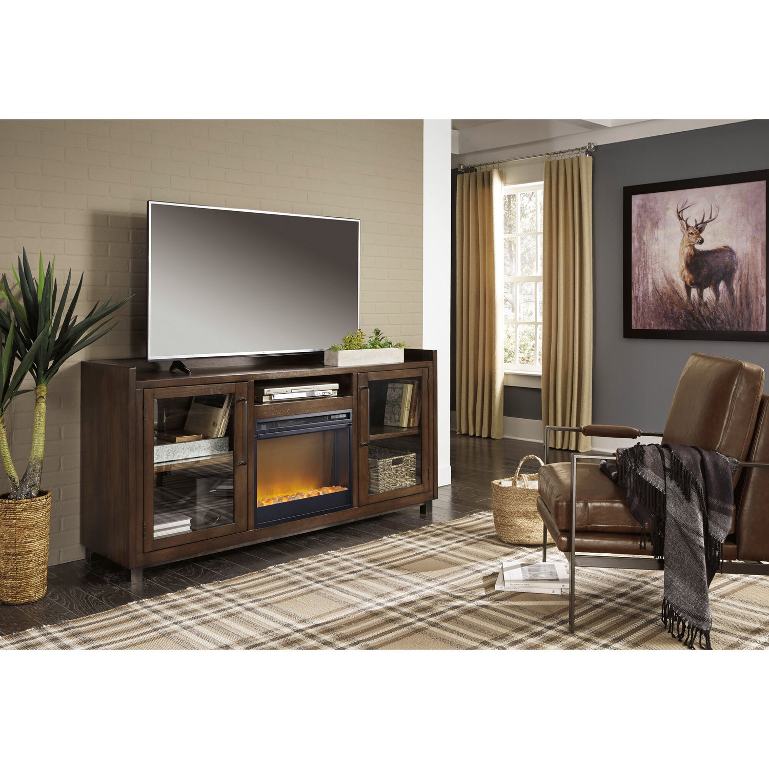 Starmore 70 Inch Fireplace Console - QK1058998_ASHL_LF1_RM