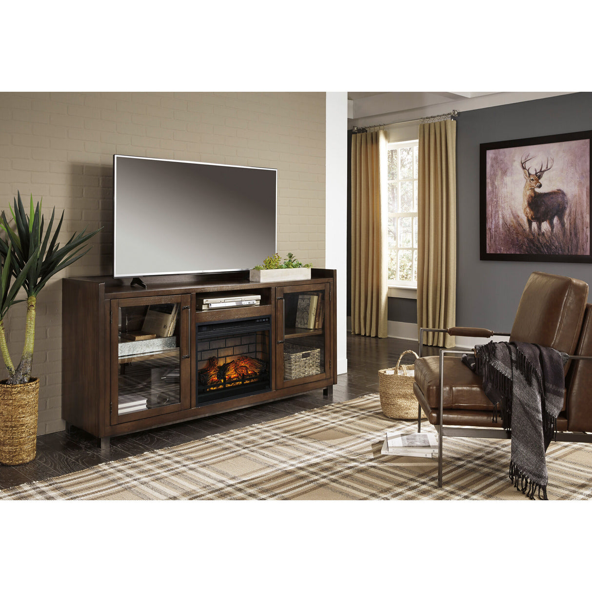 Starmore 70 Inch Infrared Fireplace Console - QK1058999_ASHL_LF1_RM