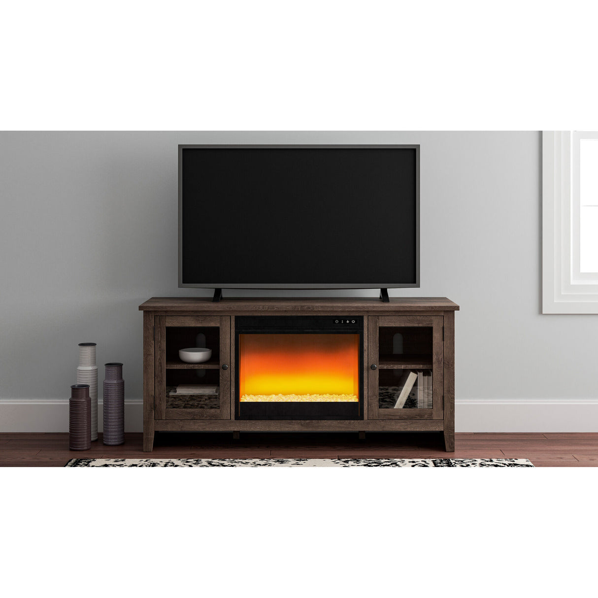 Arlenbry 60 Inch Fireplace Console - QK1059003_ASHL_LF1_RM