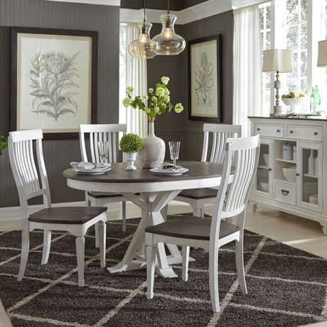 Allyson Park 5 Piece Pedestal Dining Set - QK1061399_LIBF_PRI_OL